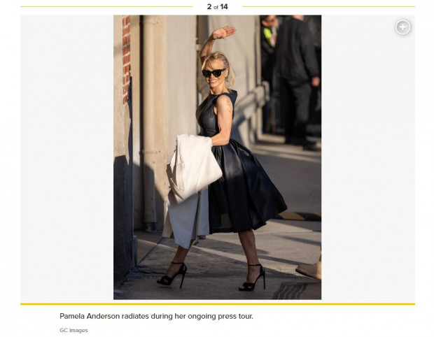 Pamela Anderson deslumbró a los paparazzis con este vestido / Captura pagesix.com