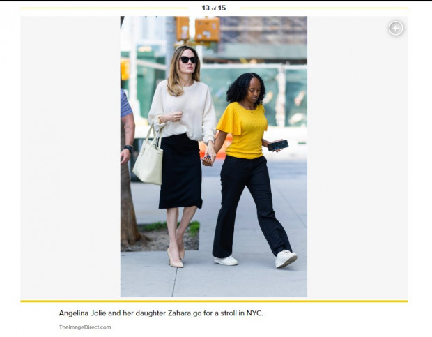 Angelina Jolie fue fotografiada junto a su hija Zahara y preocupó a sus fans por su aspecto / Captura pagesix.com