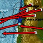 Ciudades de Chile y Argentina se movieron hacia el Océano Pacífico tras terremotos
