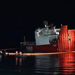 Barco encalla en Aysén y trabajan para rescatar más de 200 vacunos