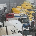 Camioneros comenzaron su paro nacional bloqueando la Ruta 68 y la Autopista del Sol