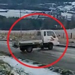 Chofer vive minutos de terror por nevadas y ola de frío en región de Aysén: Mira el video