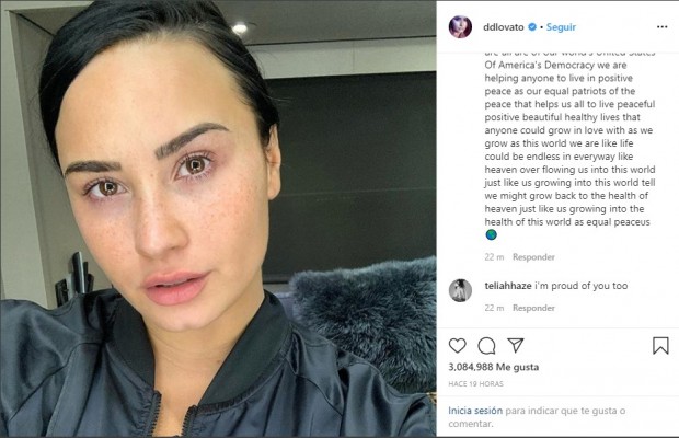 Demi Lovato compartió una foto al natural "para mostrarme cómo soy por dentro" / www.instagram.com/ddlovato