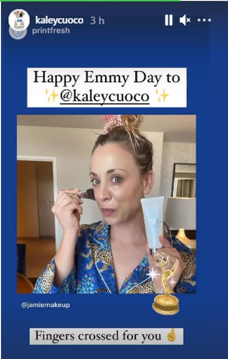 Kaley Cuoco mostró los preparativos para la ceremonia de los Emmy / depor.com