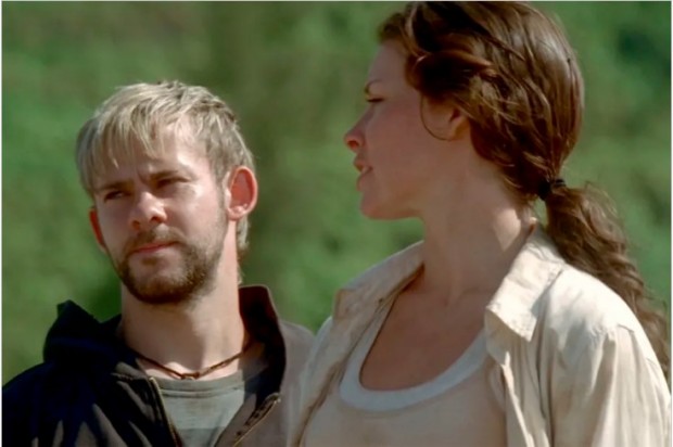 Dominic Monaghan y Evangeline Lilly, en una escena de "Lost" / www.lanacion.com.ar