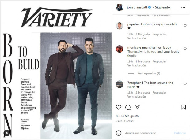 Variety incluyó a los gemelos Scott en listado de "líderes de Estilo de Vida", y así reaccionó Jonathan / /www.instagram.com/jonathanscott