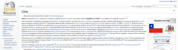 Chile En Wikipedia Es Lo Más Editado Y Está Entre Lo Más Discutido ...