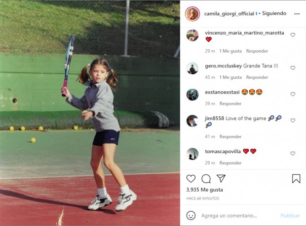 Enseguida, la jugadora italiana recibió elogios y comentarios positivos / www.instagram.com/camila_giorgi_official