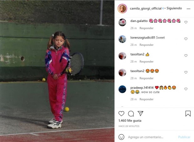 Camila Giorgi compartió imágenes jugando al tenis de niña / www.instagram.com/camila_giorgi_official