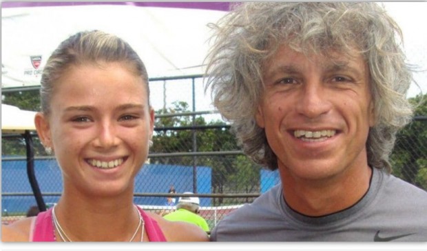 Camila Giorgi, junto a su padre Sergio / www.tycsports.com