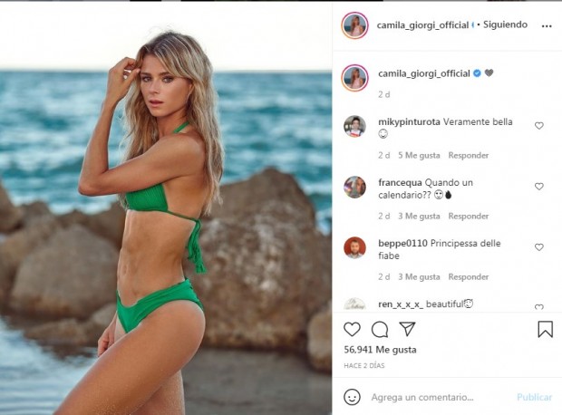 Tras car en el US Open, Camila Giorgi volvió a publicar fotos como modeo / www.instagram.com/camila_giorgi_official