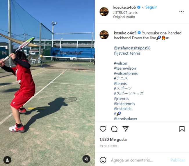japones tenis nino