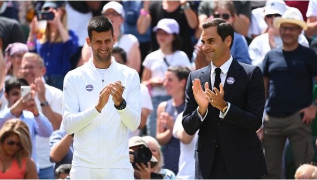 Novak Djokovic y Roger Federer, presentes para la conmemoración de los 100 años de la cancha central de Wimbledon / as.com
