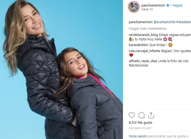 La hija de Francisca Merino, Amanda, de 10 años es idéntica a la ex protagonista de Adrenalina. 