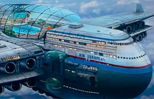 Un crucero volador: El sorprendente y futurista diseño lleno de lujos para viajar
