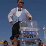 Gangnam Style a la chilena: Éxito vendiendo churros
