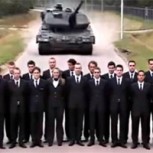 El test más peligroso: Soldados forman escudo humano para probar frenos de un tanque Leopard