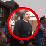 Monjita bailando reggaetón es furor en marcha por la vida en Villarrica