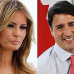 Melania Trump y Justin Trudeau captados en plena complicidad y con Donald Trump al lado