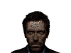 El retrato se compone con todas las letras de los subtitulos de las cinco temporadas de la serie House. (Foto: Juan Osborne)