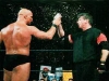 Vince McMahon y Stone Cold Celebran